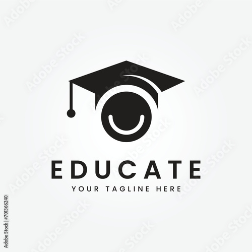 educate logo icon design, vector illustration