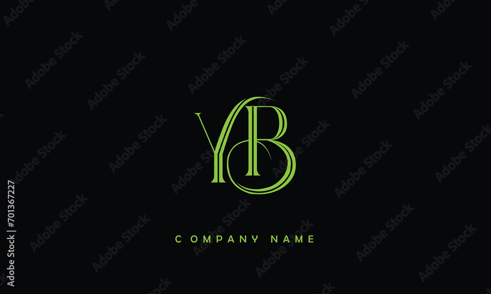 YB, BY, Y, B Abstract Letters Logo Monogram YB, BY, Y, B Abstract Letters Logo Monogram