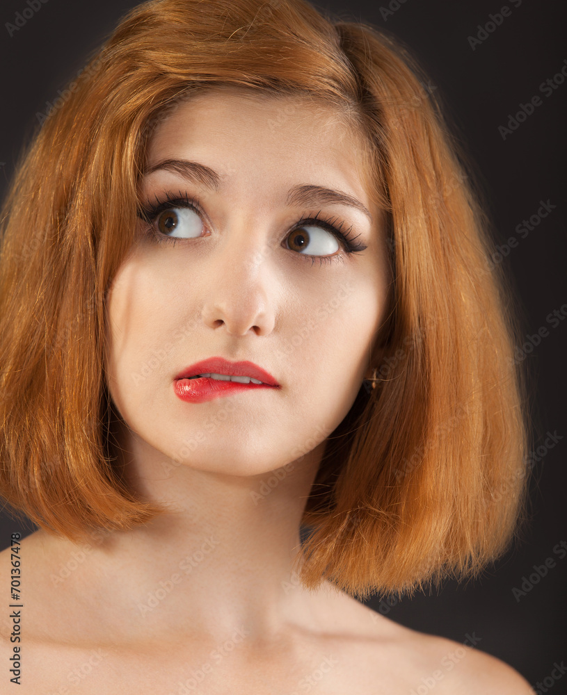 Beautiful young woman with red hair Beautiful young woman with red hair