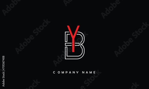 YB, BY, Y, B Abstract Letters Logo Monogram