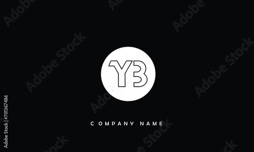 YB, BY, Y, B Abstract Letters Logo Monogram