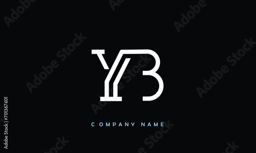 YB, BY, Y, B Abstract Letters Logo Monogram