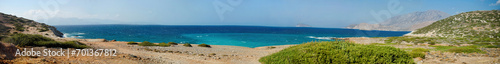 Beautiful sea landscape panorama of Crete photo