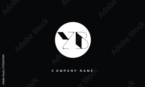 YB, BY, Y, B Abstract Letters Logo Monogram