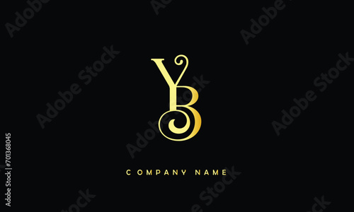 YB, BY, Y, B Abstract Letters Logo Monogram