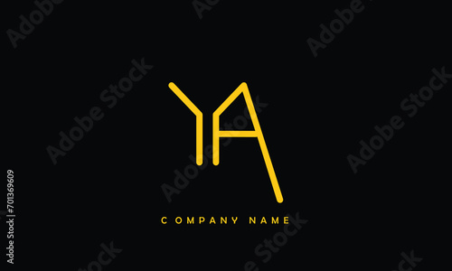 YA, AY, Y, A Abstract Letters Logo Monogram