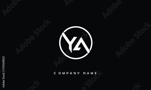 YA, AY, Y, A Abstract Letters Logo Monogram