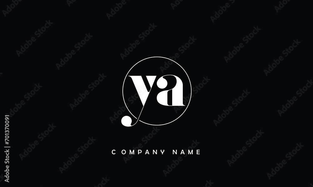 YA, AY, Y, A Abstract Letters Logo Monogram