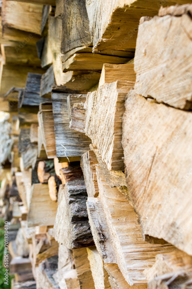 stacked chopped firewood.. stacked chopped firewood..