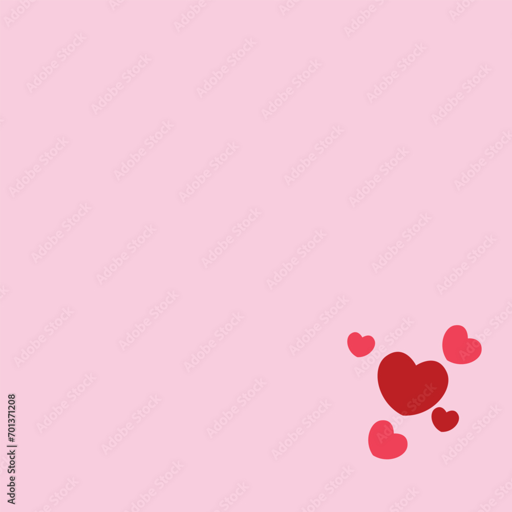 pink hearts background with space to text