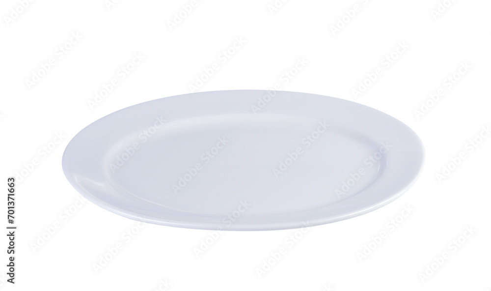 Empty white plate on transparent png Empty white plate on transparent png