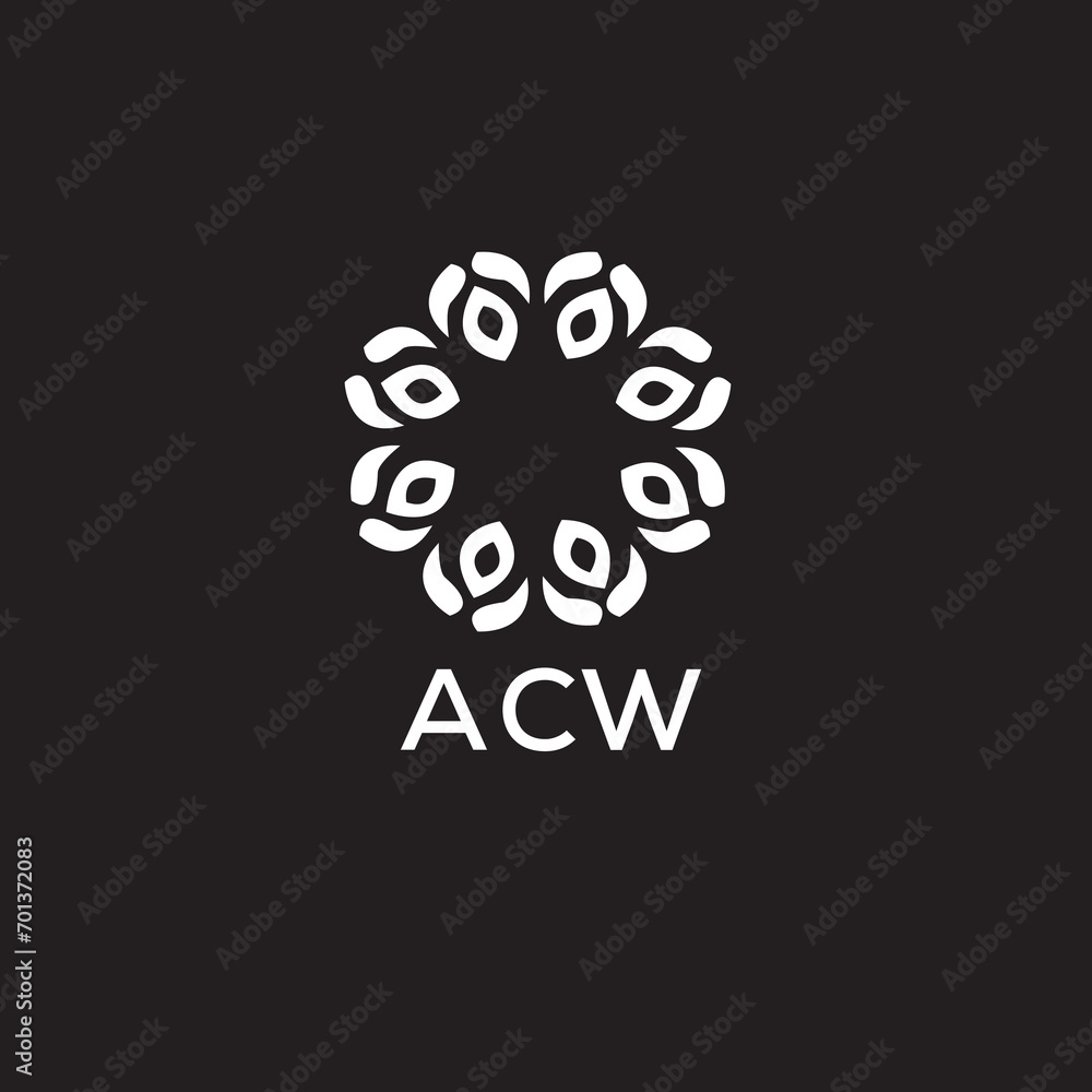 ACW Letter logo design template vector. ACW Business abstract connection vector logo. ACW icon circle logotype.
