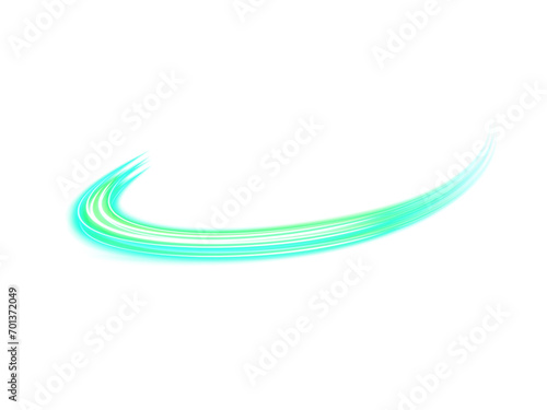  transparent green sparkling light line element 