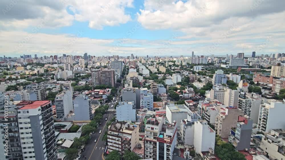 modern panorama of the city buenos aires with city street with traffic. modern panorama of the city buenos aires with city street with traffic.