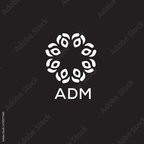 ADM Letter logo design template vector. ADM Business abstract connection vector logo. ADM icon circle logotype.
 photo