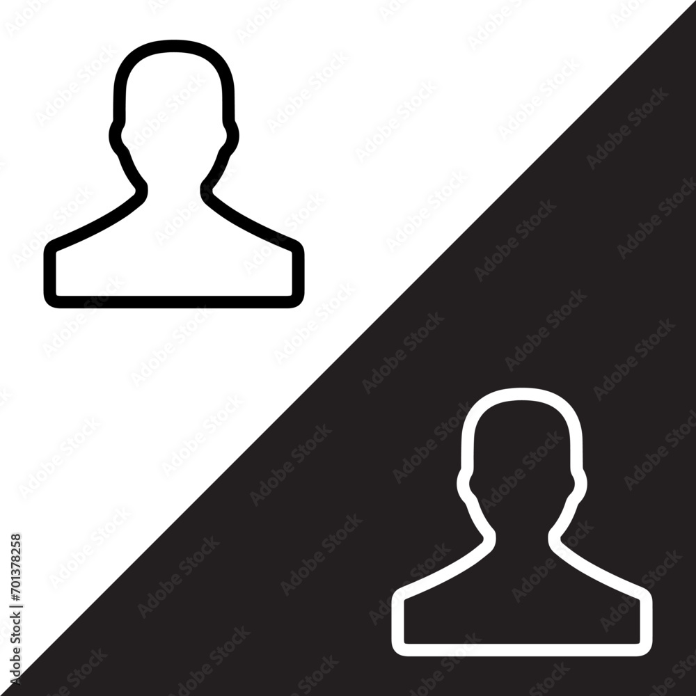 User icon vector. Profile icon sign symbol. Profile vector icon illustration isolated on white and black background User icon vector. Profile icon sign symbol. Profile vector icon illustration isolated on white and black background