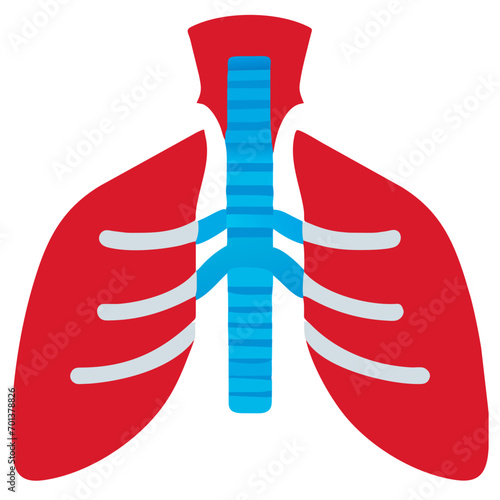 Trachea vektor icon illustation