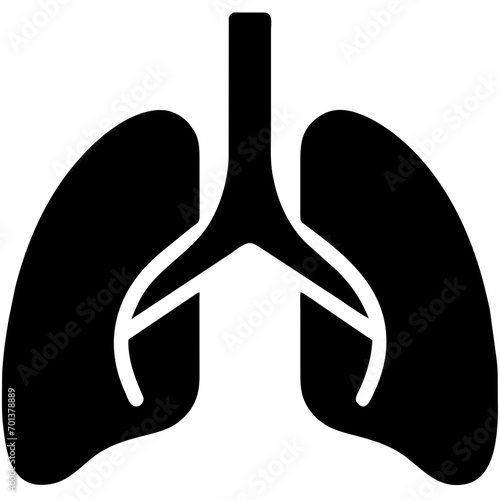 Lungs vektor icon illustation