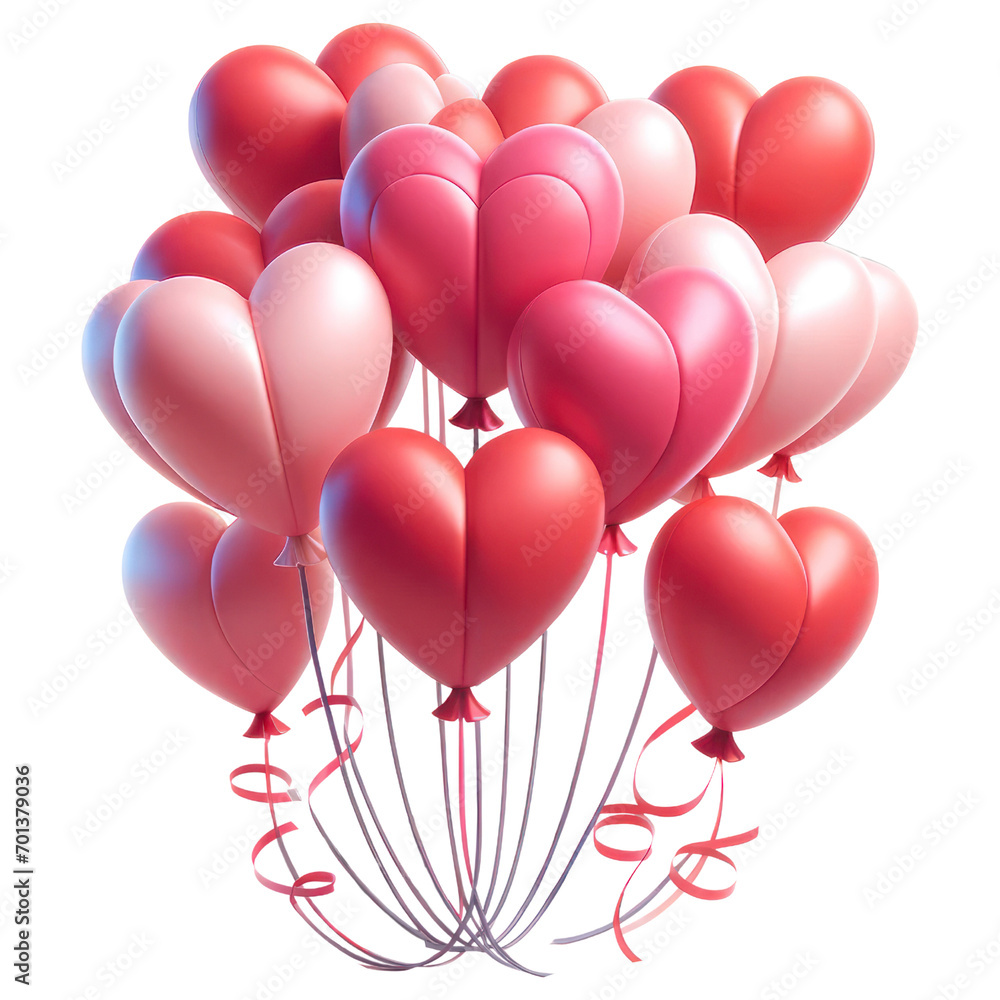 Bouquet of Love Assortment of Heart-Shaped Balloons