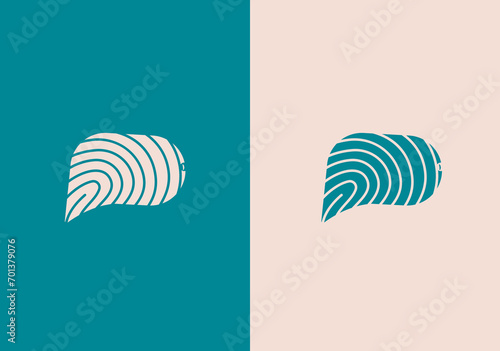 Fingerprint letter P vector template. Design with gradient and technology. This is for identification  security  protection . P Vector Letter base fingerprint logo for a modern world.