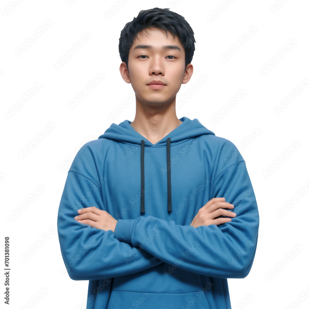 Portrait of a Confident University Student Teenage Young Man with Arms Crossed – Transparent Background PNG Portrait of a Confident University Student Teenage Young Man with Arms Crossed – Transparent Background PNG