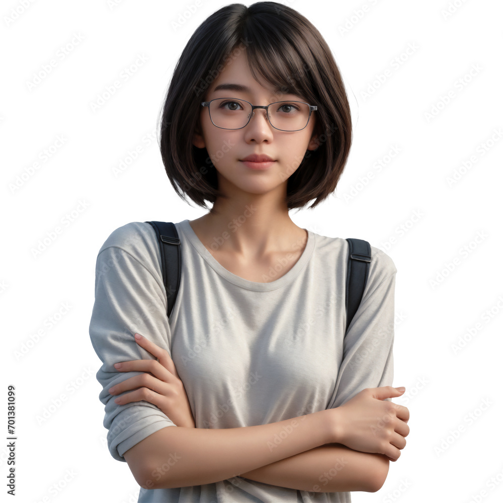 Portrait of a Confident University Student Teenage Young Man with Arms Crossed – Transparent Background PNG Portrait of a Confident University Student Teenage Young Man with Arms Crossed – Transparent Background PNG