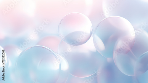 An ethereal and airy background with translucent circles and soft light effects, creating a sense of tranquility and serenity Ai Generative