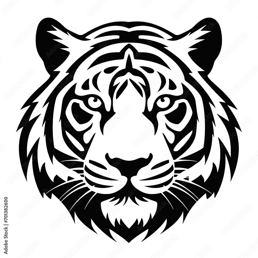 tiger head silhouette