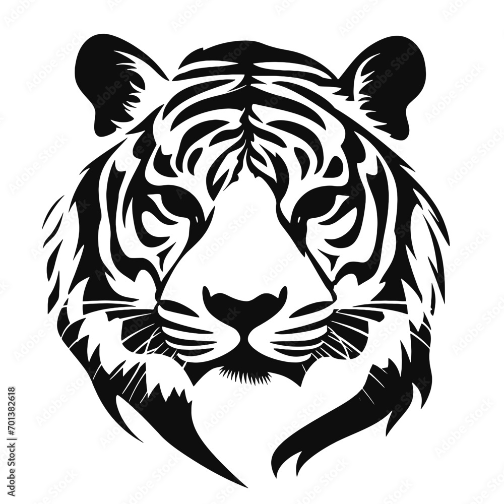 Obraz premium tiger head silhouette