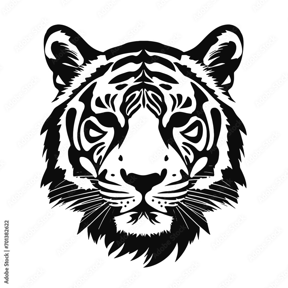 Fototapeta premium tiger head silhouette