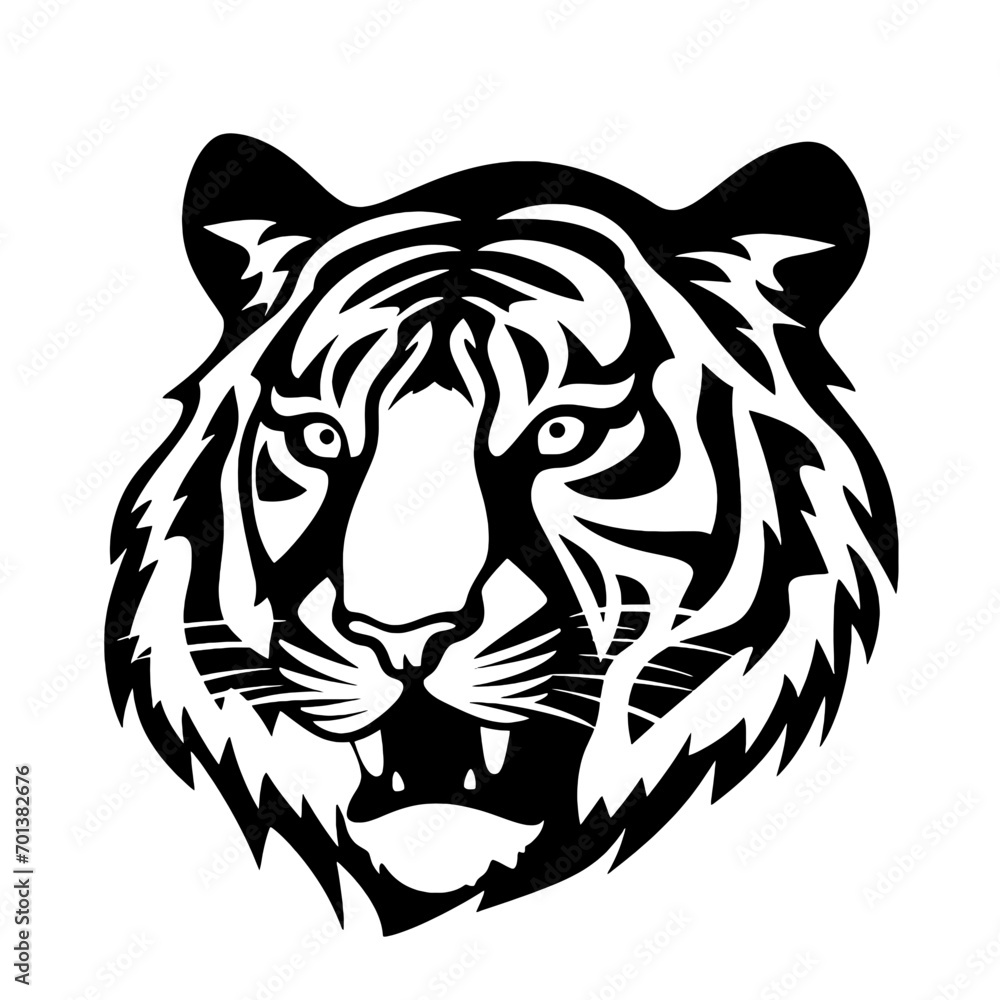 Obraz premium tiger head vector