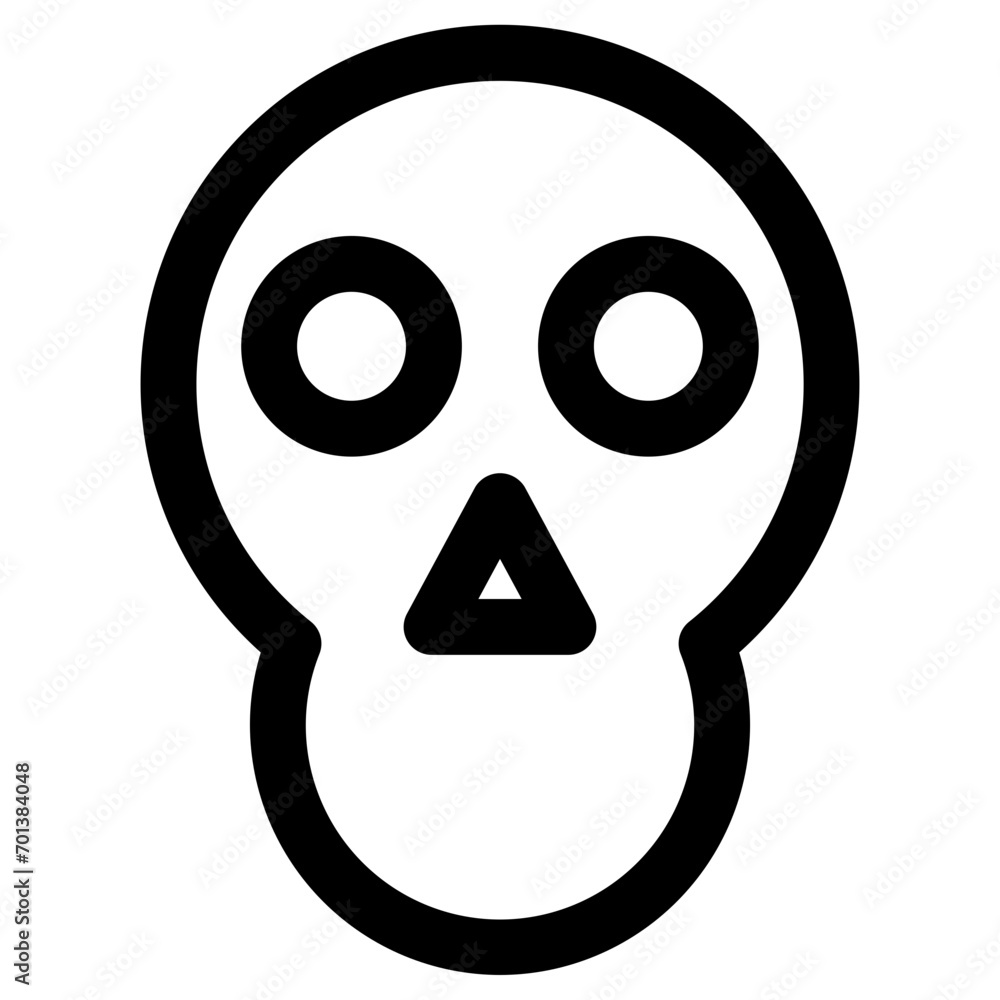 Skull icon in outline style. Simple death vector illustration — pixel-perfect icon. Skull icon in outline style. Simple death vector illustration — pixel-perfect icon.