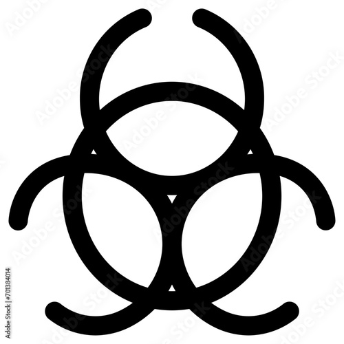 Hazard icon in outline style. Simple chemical symbol vector illustration — pixel-perfect icon.