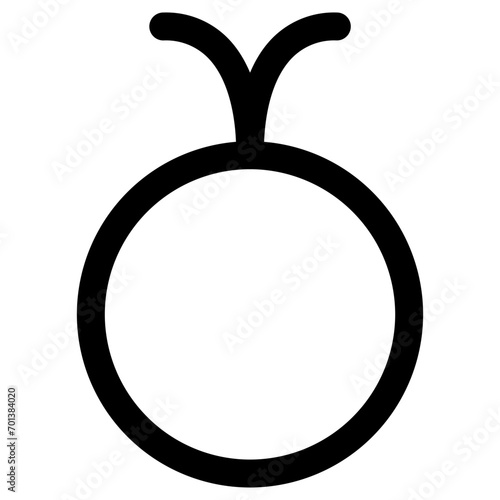 Radium icon in outline style. Simple chemical symbol vector illustration — pixel-perfect icon.