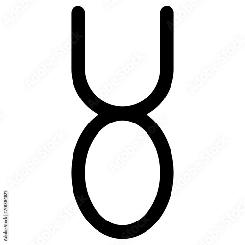 Potassium icon in outline style. Simple chemical symbol vector illustration — pixel-perfect icon.