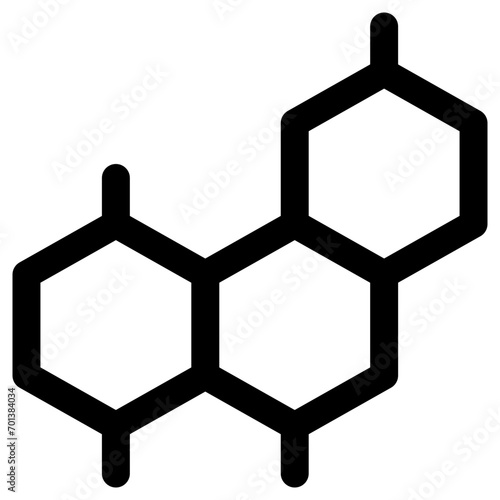 Chemical icon in outline style. Simple chemistry vector illustration — pixel-perfect icon.