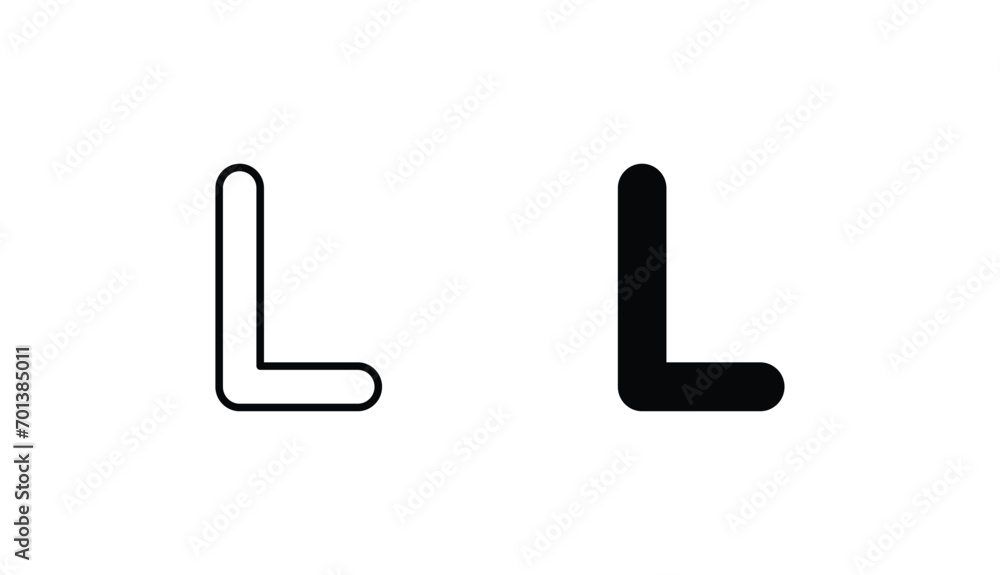 L icon design with white background stock illustration L icon design with white background stock illustration