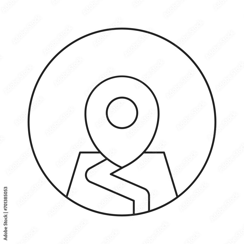 Location tracker icon in outline style. Simple GPS street vector illustration — pixel-perfect icon. Location tracker icon in outline style. Simple GPS street vector illustration — pixel-perfect icon.