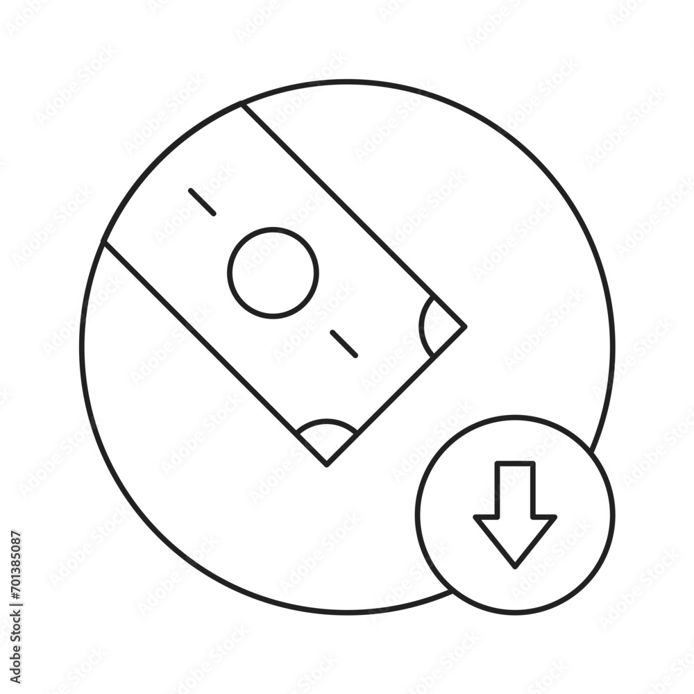 Money cashout icon in outline style. Simple withdraw arrow vector illustration — pixel-perfect icon. Money cashout icon in outline style. Simple withdraw arrow vector illustration — pixel-perfect icon.