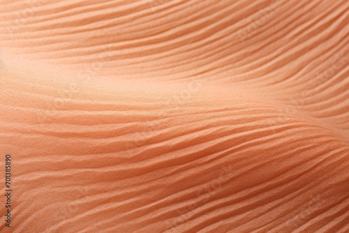 Abstract texture background in trendy color Peach Fuzz. Background with selective focus and copy space