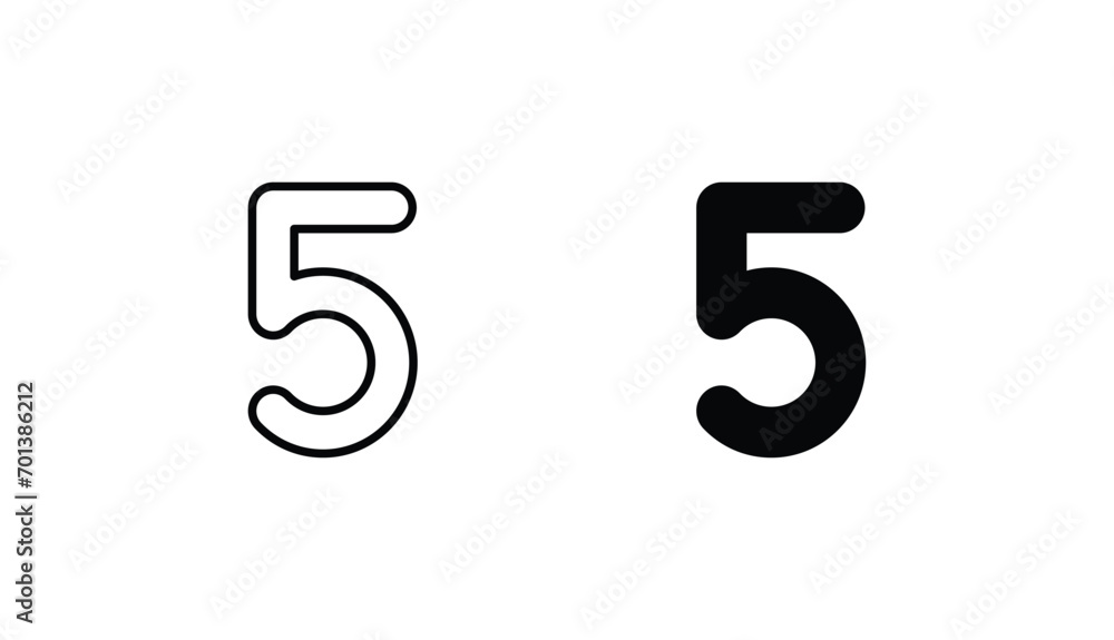 5 icon design with white background stock illustration 5 icon design with white background stock illustration