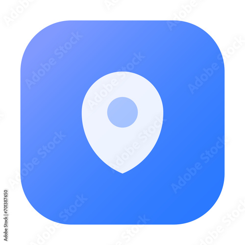 Location icon in gradient colorful style. Simple GPS tracker vector illustration — pixel-perfect icon.