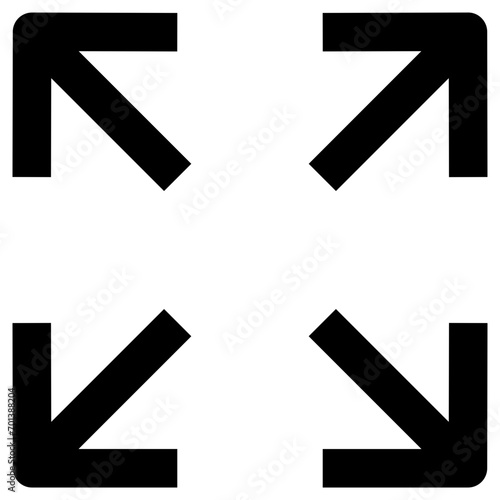 Scale arrow icon in outline. Simple direction pictogram vector illustration — pixel-perfect icon.