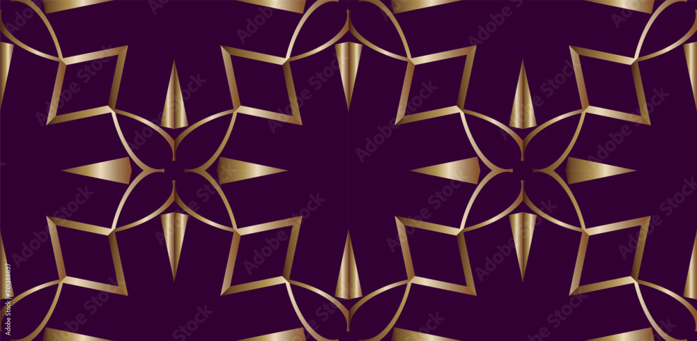 Golden ornament in Arabian style. Geometric background. Pattern wallpapers and for backgrounds. A popular trend in interior decoration. Golden ornament in Arabian style. Geometric background. Pattern wallpapers and for backgrounds. A popular trend in interior decoration.