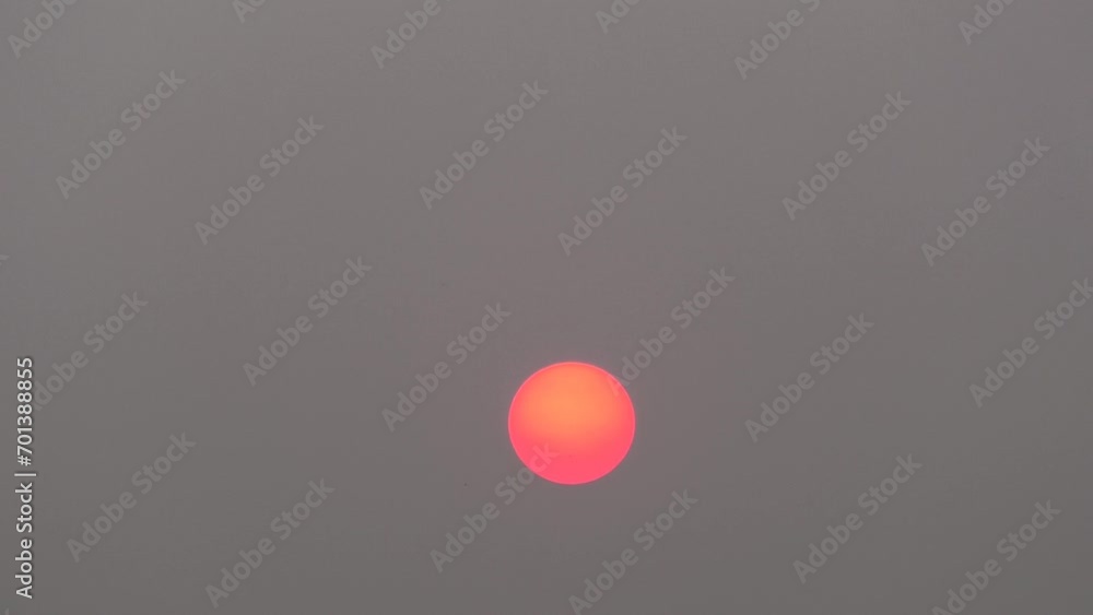 Sunset in the dark sky with birds flying Sunset in the dark sky with birds flying