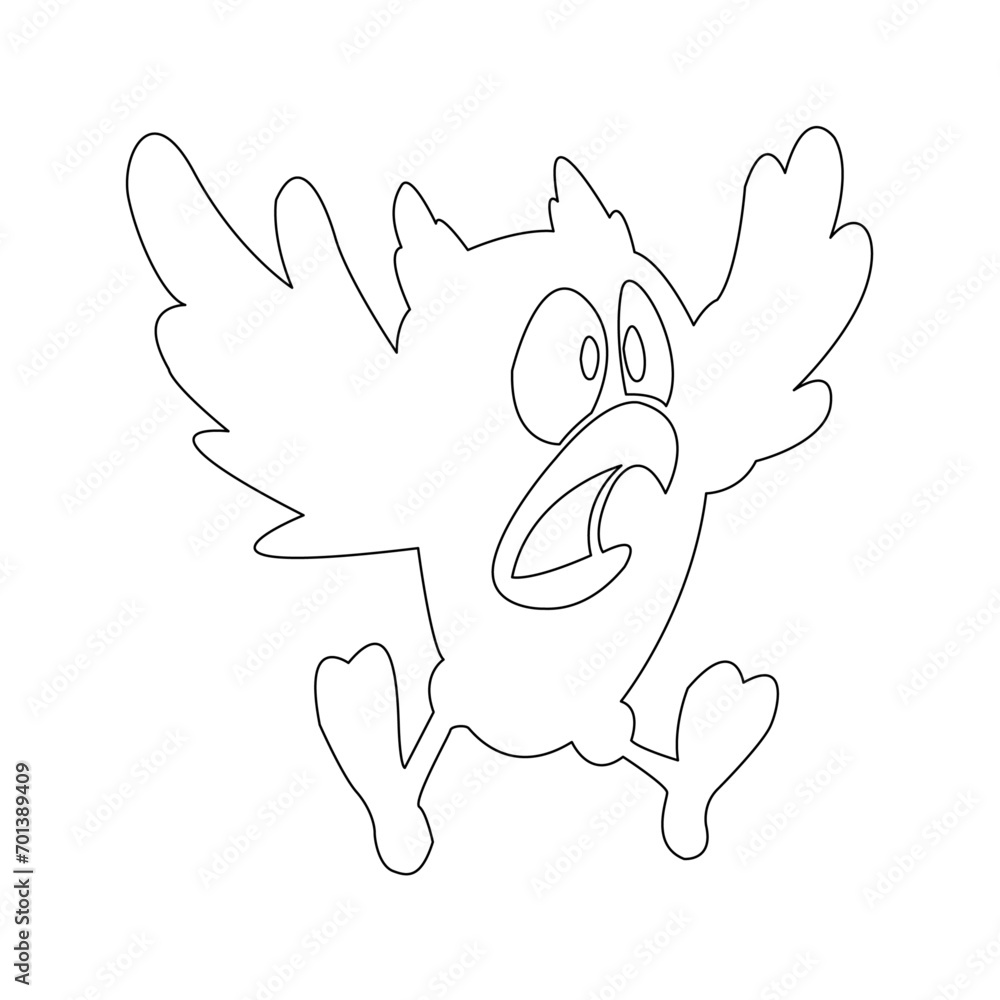 Fototapeta premium Halloween Animal Vector Line Drawing