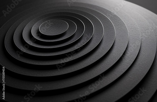 Black and Gray Circular Pattern Generative AI