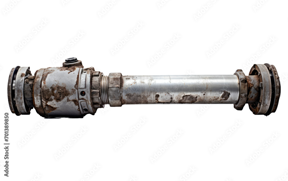 Steel pipe and connections on transparent background Steel pipe and connections on transparent background