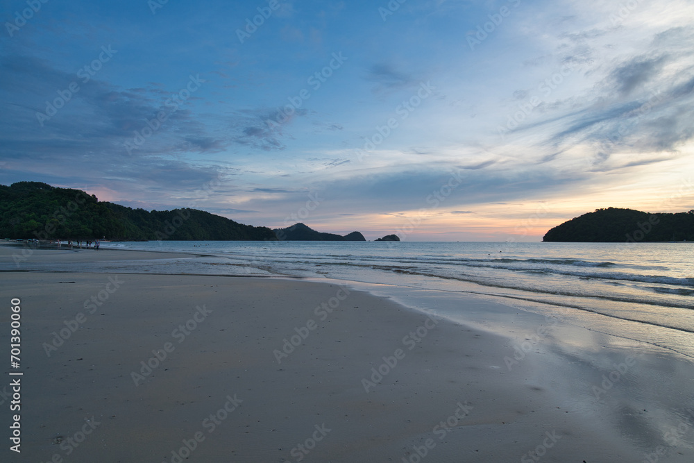 sunset at the beach in langkawi