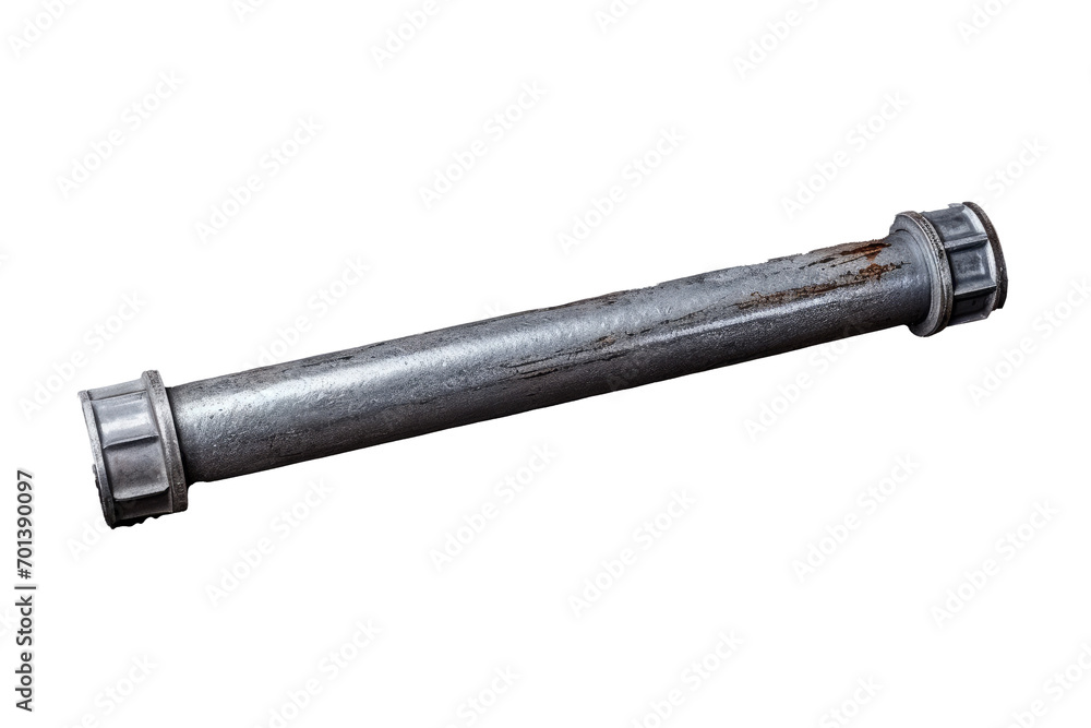 Steel pipe and connections on transparent background Steel pipe and connections on transparent background
